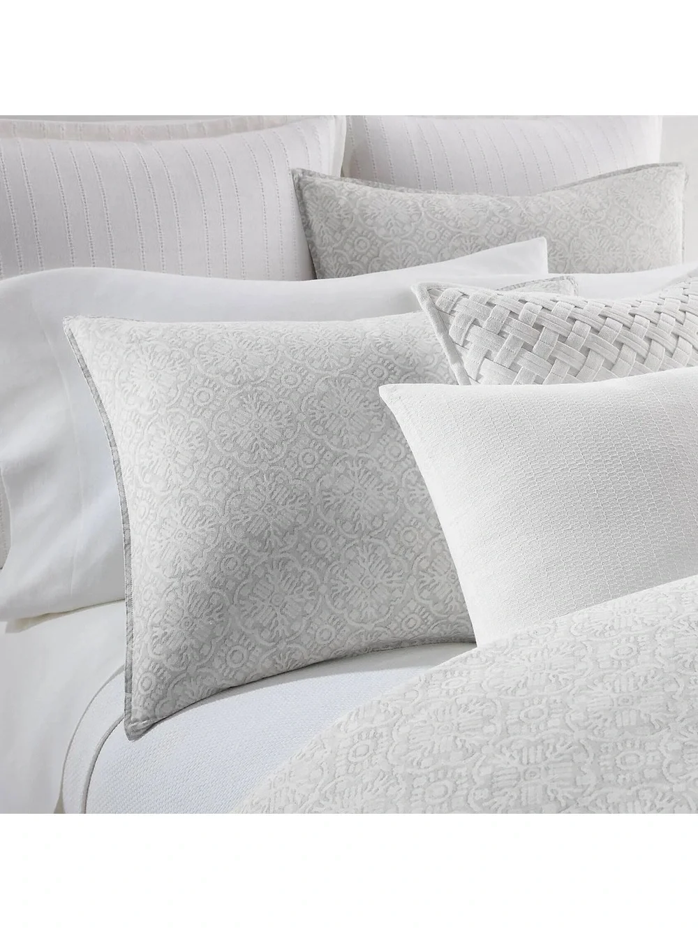 Lauren Ralph Lauren Emilia Tonal Medallion King Duvet Cover 3-Pc Set NEW $430